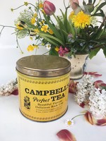 Campbell's Perfect Tea fém, pléh doboz, teás doboz