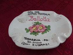 Antik olasz hamutál, Trattoria Ballotta. Mérete 14,5 x 10,5 cm. Vanneki!