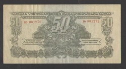 50 pengő 1944. VF++!!  ALACSONY SORSZÁM: 1272!!  NAGYON SZÉP BANKJEGY!!