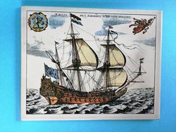 Villeroy & Boch hajós kerámia csempekép 20 x 25