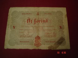 Papirpénz-Kossuth ,,bankó"-öt forint