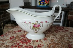 Beautiful floral, rosy porcelain sauce, nostalgia