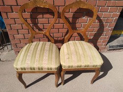 2db zöld huzatú bieder szék