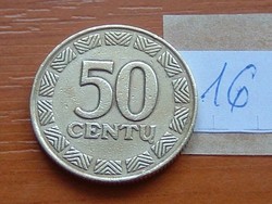 LITVÁNIA 50 CENTU 1998 16.