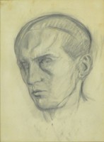 Magyar művész 1970 körül : Férfi portré