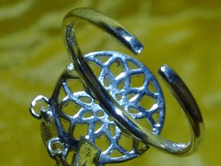 Különleges szép kézműves ezüst gyűrű álomfogó álomcsapda állítható méretű