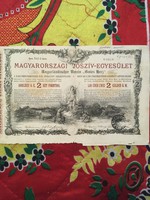 Magyarországi Jószív-Egyesület 2 Ft-ról szóló sorsjegy kölcsön! Budapest 1888. július 31.