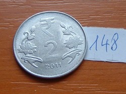 INDIA 2 RÚPIA 2011 No mintmark: Calcutta 148.
