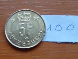 LUXEMBURG 5 FRANK 1990 IML 100.