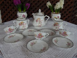 Gesetzlich Geschützt törvény által védett szecessziós porcelán teás készlet 