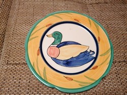 Portugál tányér kézzel festve, fantasztikus színekben. 