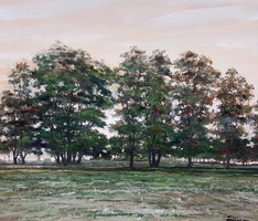 Miklós Turcsán (1944-) alley / early autumn landscape
