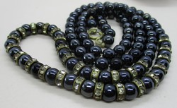 Beautiful antique onyx necklace with small stones