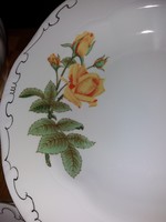 Zsolnay sárga rózsás tányérsor