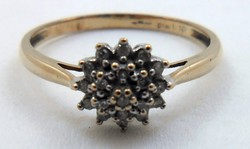 Antik aranygyűrű gyémánt arany gyűrű 9 kt