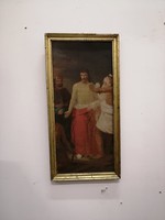Olaj karton  festmény. Ismeretlen festő XX sz."JÉZUS" 