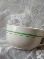 Gránit zöld csíkos teás  csésze