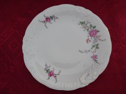 Wawel lengyel porcelán rózsa mintás süteményes tányér, átmérője 19 cm.