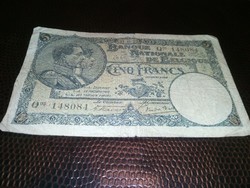 1923 / 5 Francs BELGIUM