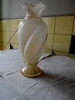 Szecessziós  üveg  váza (-anyagában különböző szín, nem utólag festett)