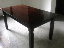 Nagyméretű fa asztal, tömör bükk étkező asztal, családi, vagy vendéglői asztal