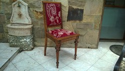 Neoreneszánsz  -ónémet- szék  szecessziós kárpittal, 1900-as évek eleje