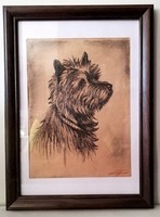 Phenomenal marked work, etching, in a new frame (25 x 34)