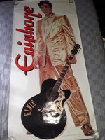 Eredeti óriás 180 cm x 88 cm  plakát Elvis Presley Epiphone gitár poster 1996-ból  reklám plakát