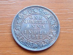INDIA 1/4 ANNA 1912 V. GYÖRGY Súly: 4,85 g, 25,4 mm Kalkutta pénzverdejel nélkü ( KEDVEZMÉNY LENT!!)
