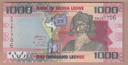 Sierra Leone 1000 Leones  bankjegy  ritkább