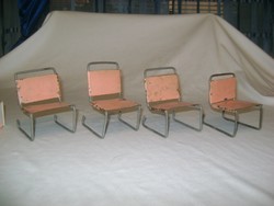 Antik lemez játék - babaszobai négy darab szék