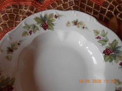 Zsolnay barokk szőlő mintás mély tányérok