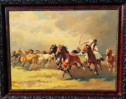 Benyovszky István / Vágtató lovak