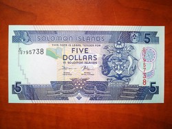 Salamon-szigetek 5 Dollar UNC 2011