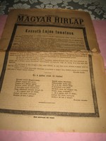 Kossuth Temetése , Magyar Hírlap 1894  április 1. IV .évfolyam 91. szám . EREDETI KIADÁS !! 