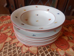 Zsolnay antik tányérok, 6 lapos, 2 mély