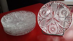 Lead crystal cake plates