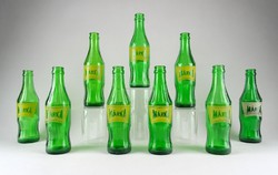 1A767 Retro zöld Márka üdítős üveg palack 2 dl 9 darab