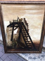 Mednyánszky jelzéssel, 60 x 80 cm-es, olaj,vászon festmény.