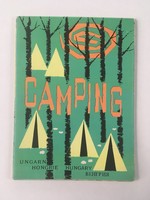A Balaton kemping térképe, Camping térkép 1965., retro, vintage térkép