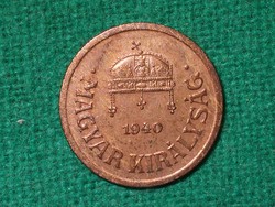 2 Filér 1940! Very nice ! Bronze!