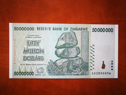 Zimbabwe 50 millió dollár 2008