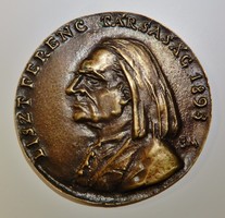 Borsos Miklós : Liszt Ferenc ,bronzplakett