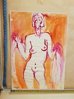 Józsa Angéla, 1989, akvarell vagy tus, méret jelezve