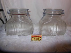Üveg - 2 db ! - NAGY  - Olasz - régi - csatos - cukorkásüvegek - 1.5 liter - 