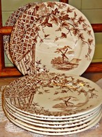Antik angol fajansz lapos tányérok J.H.DAVIS.