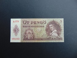 ​5 pengő 1939 A 079 Szép ropogós bankjegy