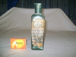 "HANGYA folyékony fémtisztító" - régi, részleges címkés üveg palack