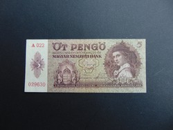 5 pengő 1939 A 022 Szép ropogós bankjegy