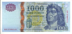 1000 forint 2005 "DD" UNC